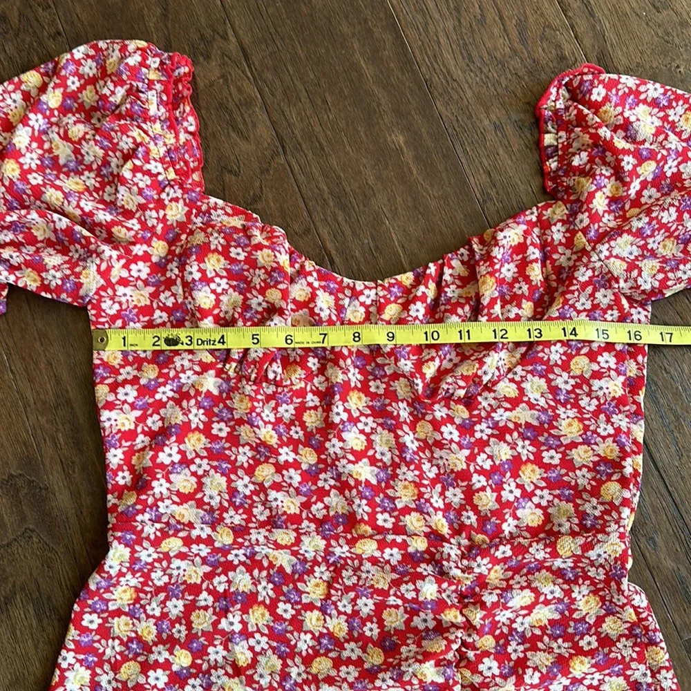 💐Spring sale! 50% off!💐Floral Fit and Flare Dress - Picture 6 of 8